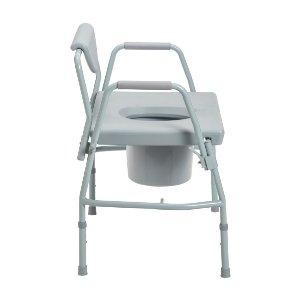 Bariatric Bedside Drop Arm Commode, Square Seat (11135-1) Image Product Image