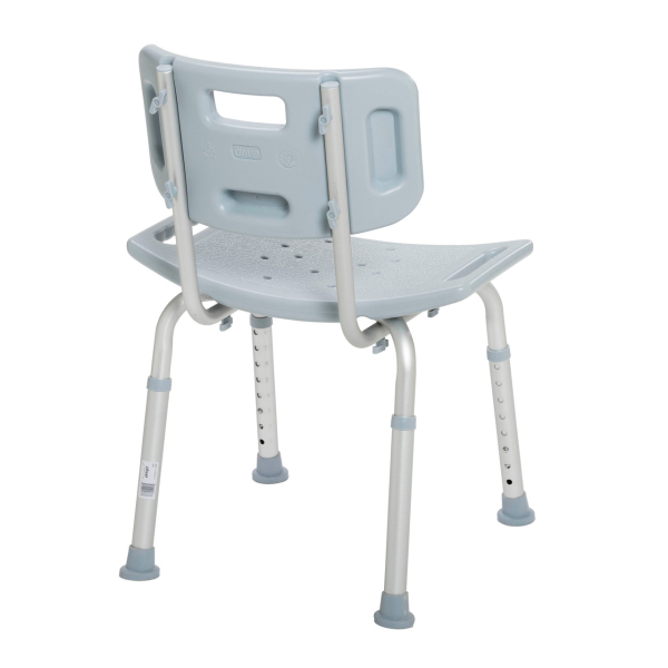 Bathroom Safety Shower Tub Bench Chair with Back, Gray (RTL12202KDR) Image 5 Product Image